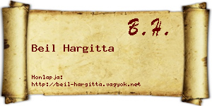 Beil Hargitta névjegykártya